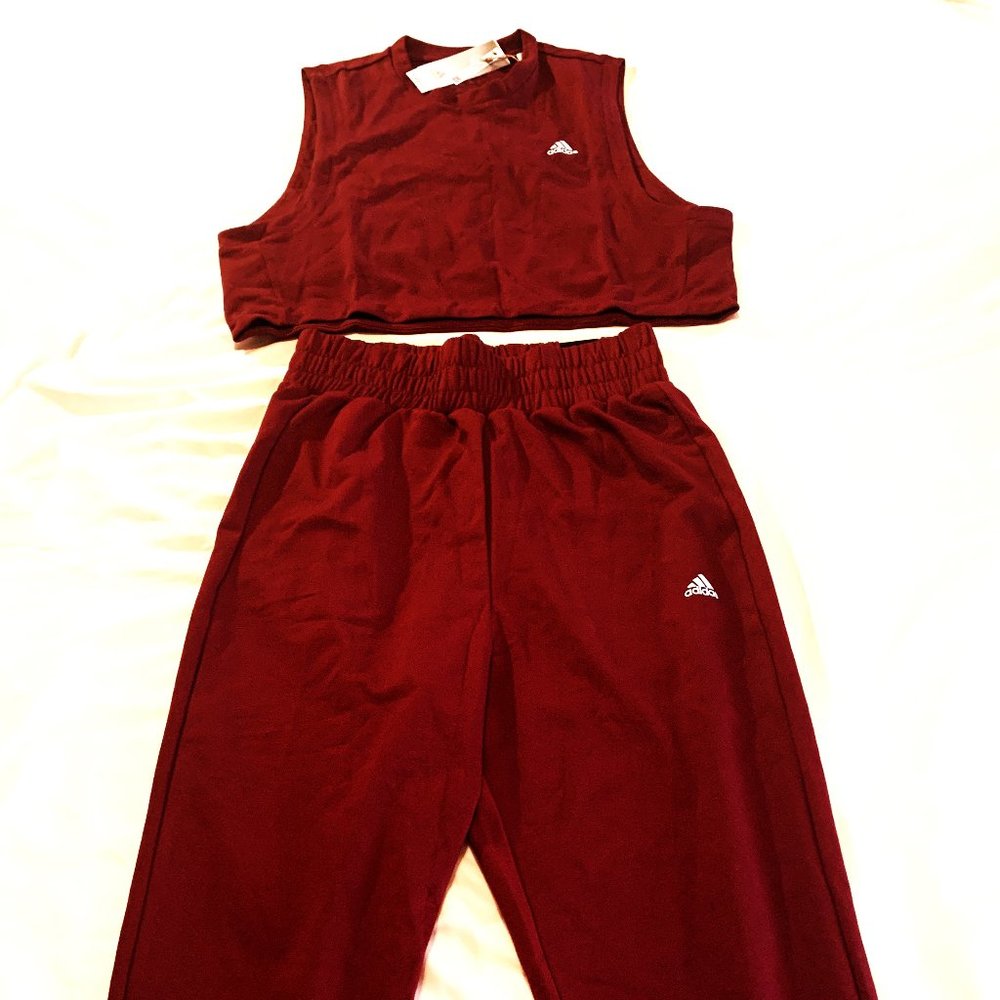 2pcs.Adidas Studio Tank & Comfortable Exercise Pants Size Large